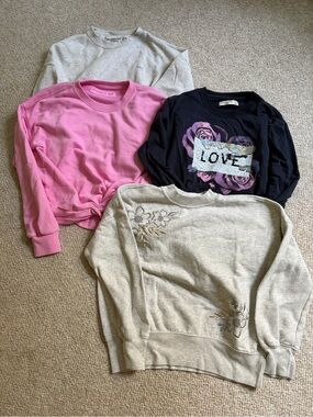 abercrombie kids Sweatshirt Bundle in Pink, Black & Light Gray